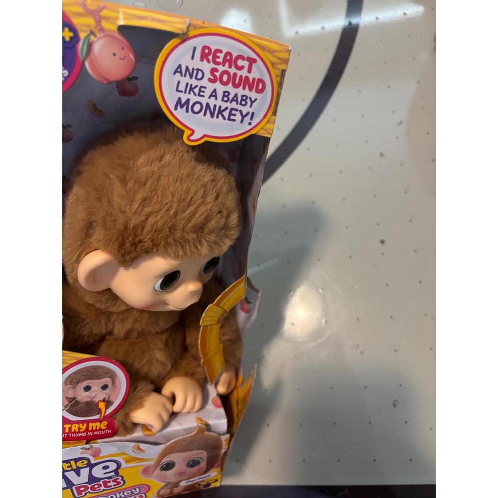 Little Live Pets My Baby Monkey Minis Pepi Peach Interactive Toy Moose Toys - Picture 3 of 4